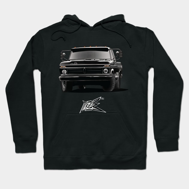 76 ford f250 obs truck Hoodie by naquash